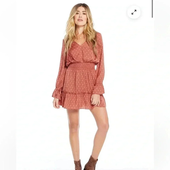 Saltwater LUXE Rust Long Sleeve Dress - Picture 1 of 7